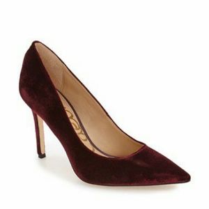Sam Edelman Hazel burgundy velvet heels